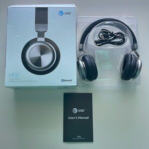 NEW IN BOX at&t h50 over the ear wireless bluetooth headphones